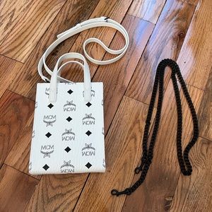 MCM Aren Crossbody Bag Mini Tote Bag with 2 Straps